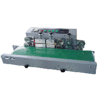 Continuous Sealer is a small model, performing horizontal sealing operation. It combines the functions of bag sealing, knurling or printing. The variable conveyor belt speed is adjustable to accommodate materials of various thickness.