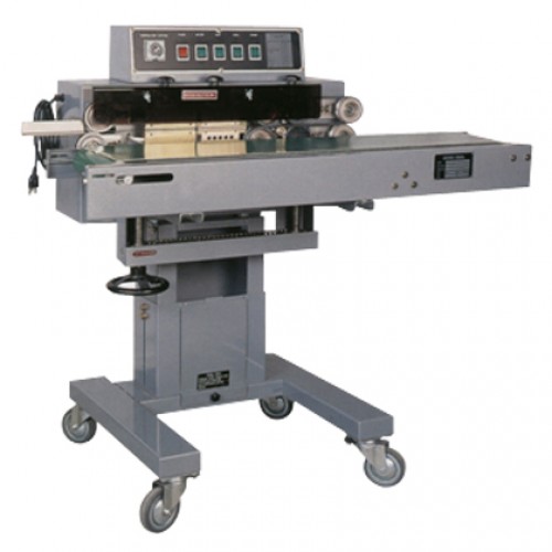 Continuous Sealer is a stand model, performing horizontal sealing operation. It combines the functions of bag sealing, knurling or printing. The variable conveyor belt speed is adjustable to accommodate materials of various thickness.